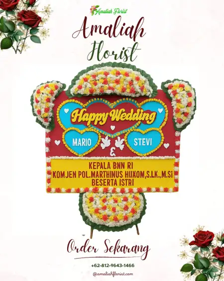 Papan Bunga Pernikahan Winenet Dua